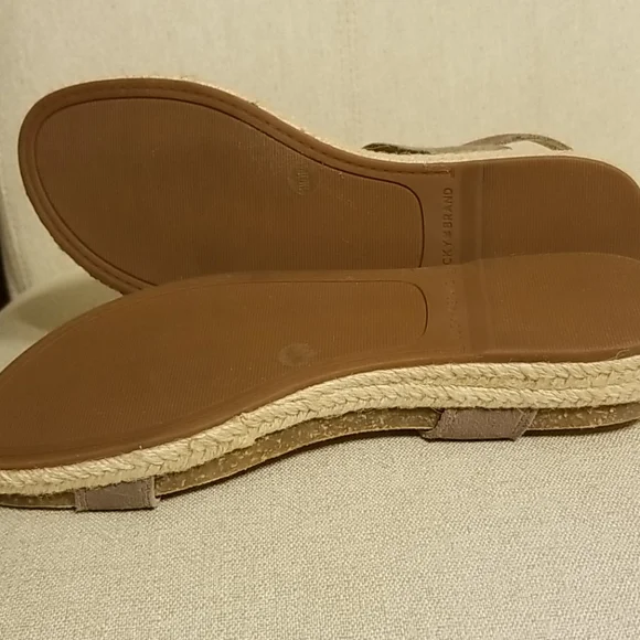 Lucky Brand Gadine Leather Jute Sandals - Picture 12 of 14
